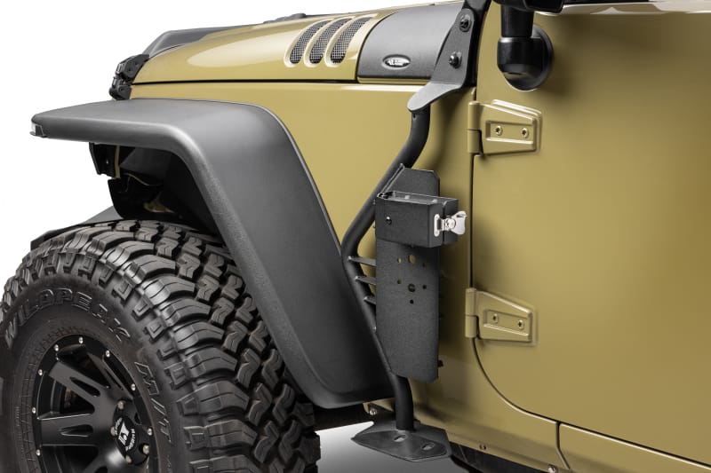 Go Rhino — Exterior Hi-Lift Jack Mount with Clamp for Jeep Wrangler JK, JKU