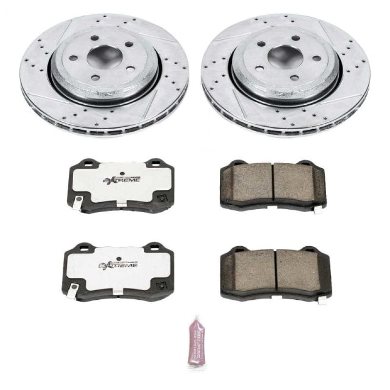PowerStop — Z26 Street Performance Ceramic Brake Pad and Drilled & Slotted Rotor Kit