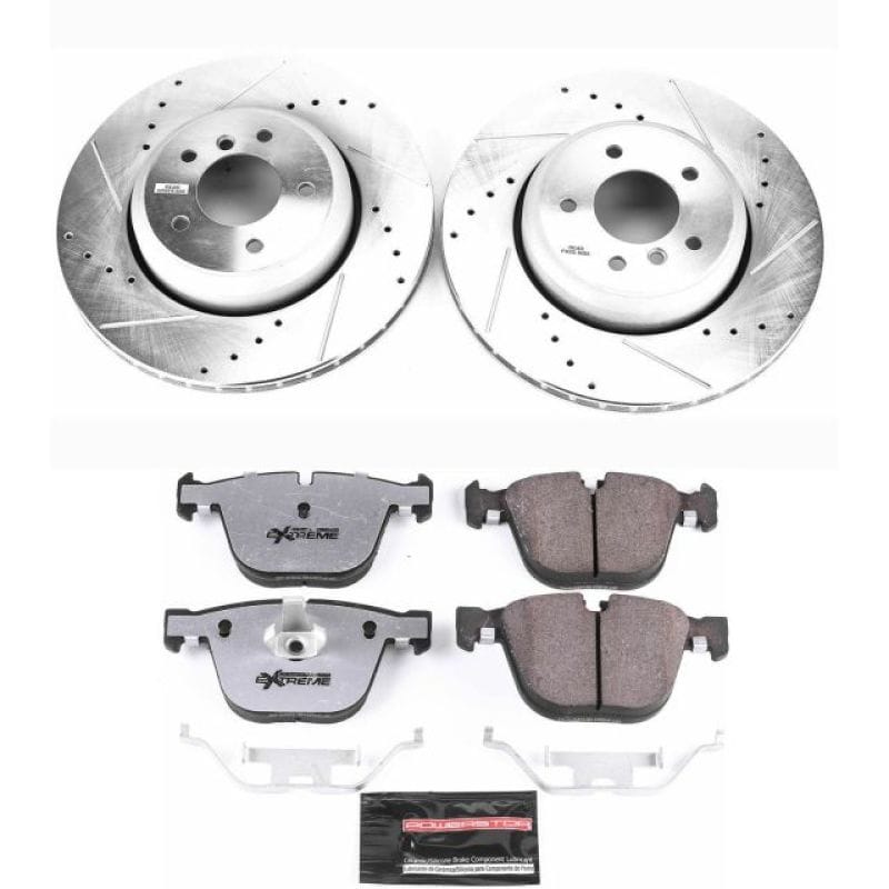 PowerStop — Z26 Street Performance Ceramic Brake Pad and Drilled & Slotted Rotor Kit