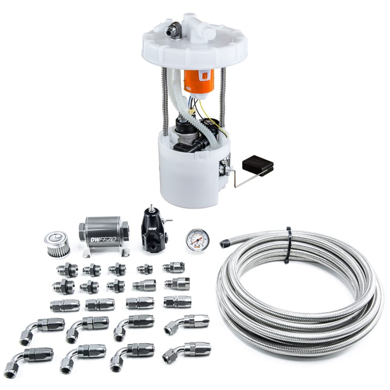 DeatschWerks — DW400 Pump Module + Return Kit SS CPE for 8th Gen 2006-11 Honda Civic Si K20
DW400 Pump Module with CPE return kit for 8th Gen Civic SI