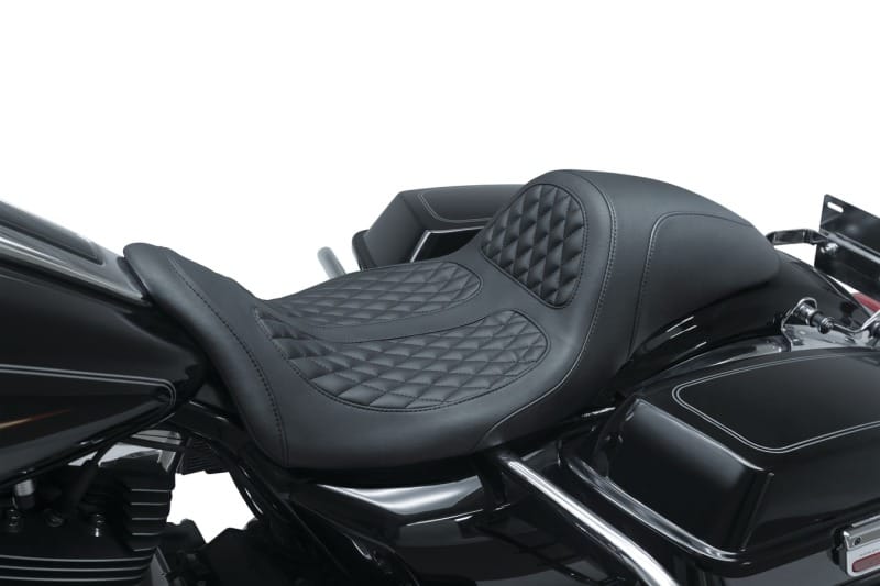 Mustang Motorcycle — Mustang 08-21 Harley Electra Glide,Rd Glide,Rd King ,Str Glide Hightail Fastback 1PC Seat - Black