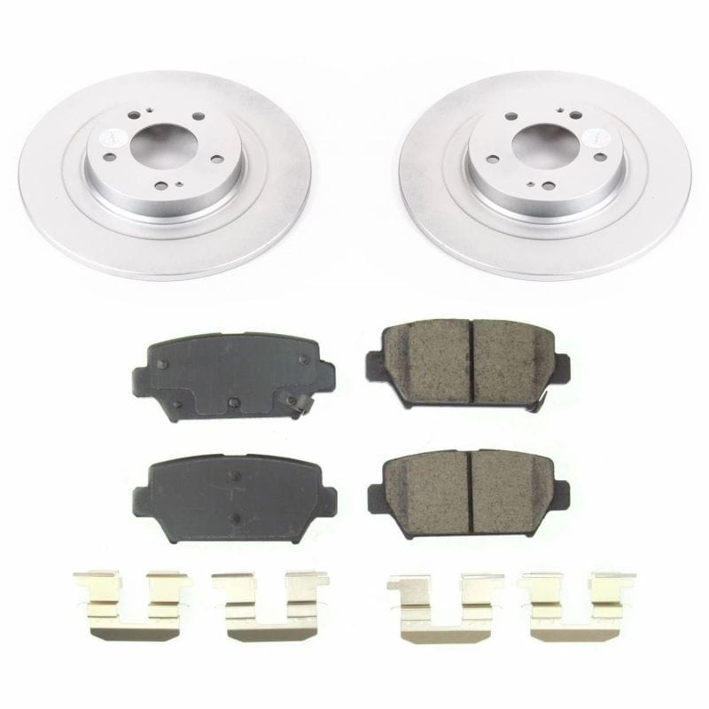 PowerStop — Genuine Geomet Coated Rotor and Low-Dust Ceramic Brake Pad Kit
