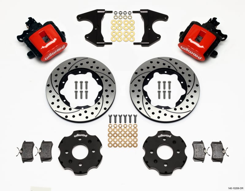 Wilwood — KIT,REAR,CPB,CIVIC,DRUM,2.46 HUB OFFSET 11.00 ROTOR,DRILLED,RED