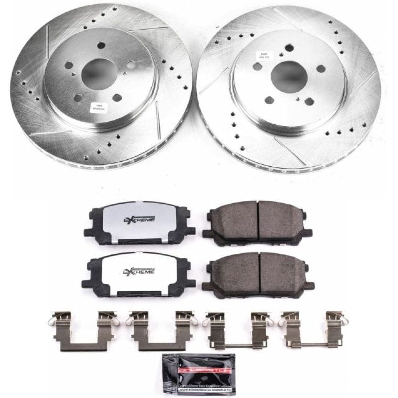 PowerStop — Z36 Truck and SUV Carbon-Fiber Ceramic Brake Pad and Drilled & Slotted Rotor Kit