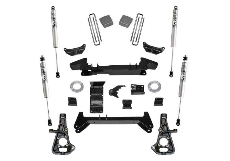 Superlift — 6" Lift Kit w/ FOX Shocks - 01-10 Silv/Sierra 2500HD/3500HD 4WD - Knuckle Kit
6in. Lift Kit w/FOX Shocks-01-10 Silv/Sierra 2500HD/3500HD 4WD-Knuckle Kit
