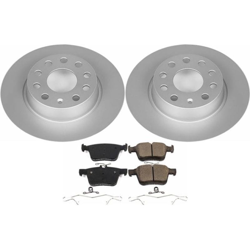 PowerStop — Genuine Geomet Coated Rotor and Carbon-Fiber Ceramic Brake Pad Kit