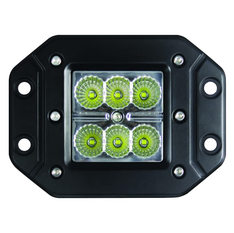 Hella — Hella Value Fit Flush Mount 3in 18W Cube Flood Beam LED Light