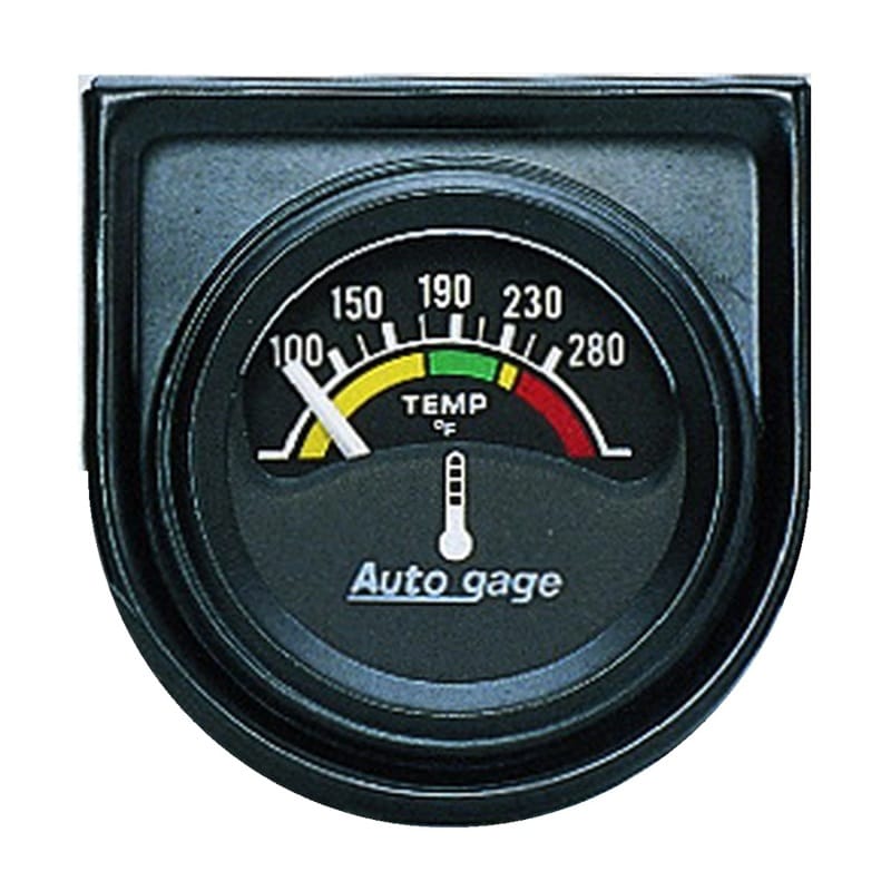 AutoMeter — GAUGE CONSOLE, WATER TEMP, 1.5", 280?F, ELEC, BLK DIAL, BLK BEZEL, AUTOGAGE