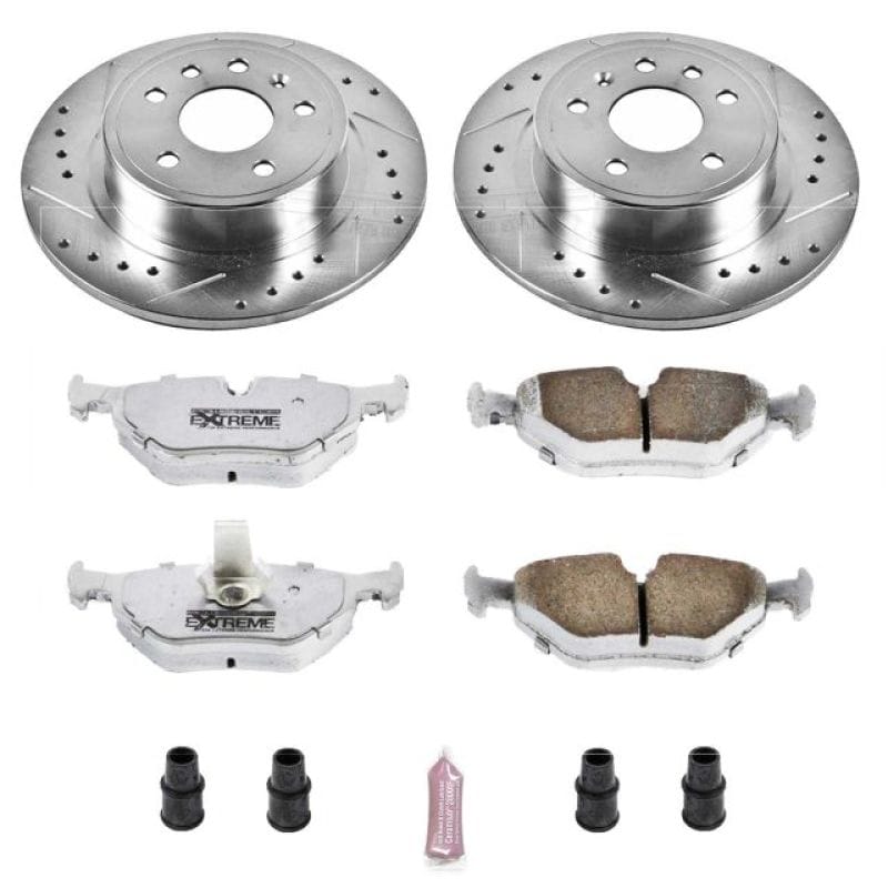 PowerStop — Z26 Street Performance Ceramic Brake Pad and Drilled & Slotted Rotor Kit