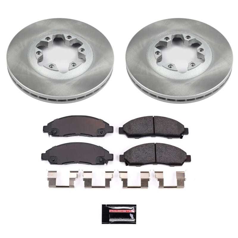 PowerStop — Semi-Coated Rotor and Low-Dust Ceramic Brake Pad Kit