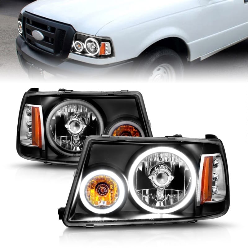 ANZO — ANZO 2001-2011 Ford Ranger Projector Headlights w/ Halo Black (CCFL) 1 pc
Head Light Set
HdLtSet