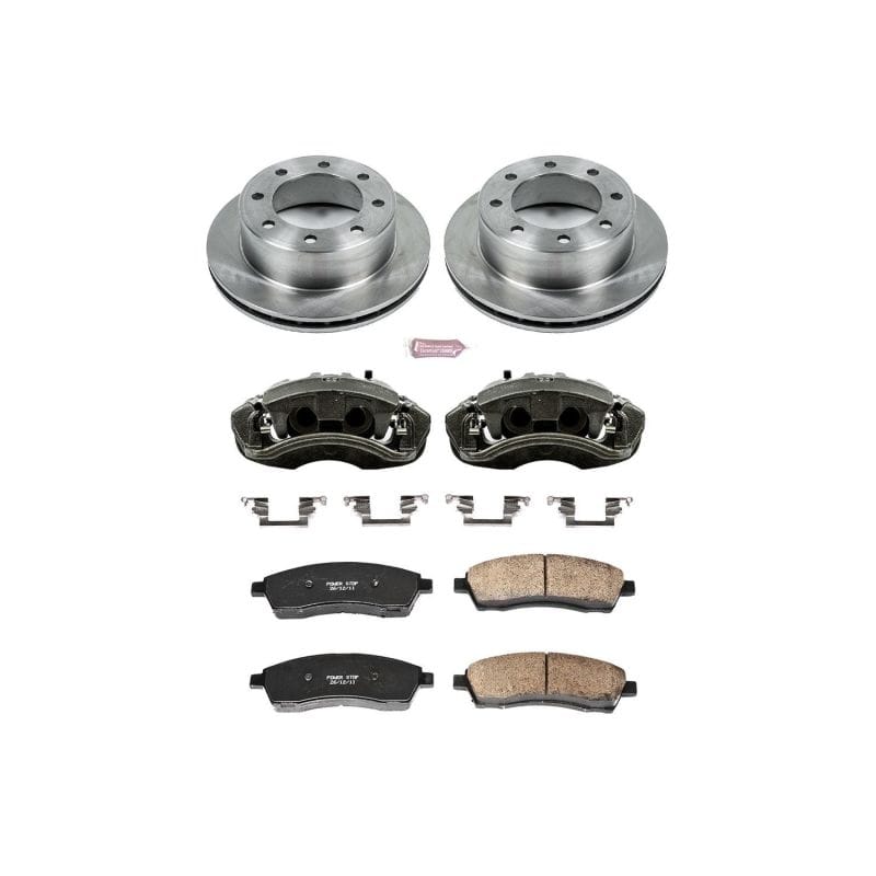 PowerStop — OE Stock Replacement Low-Dust Ceramic Brake Pad, Rotor and Caliper Kit