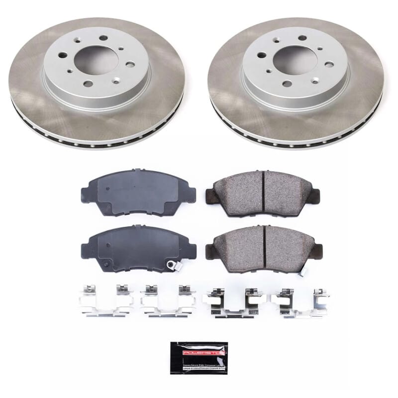 PowerStop — Semi-Coated Rotor and Low-Dust Ceramic Brake Pad Kit