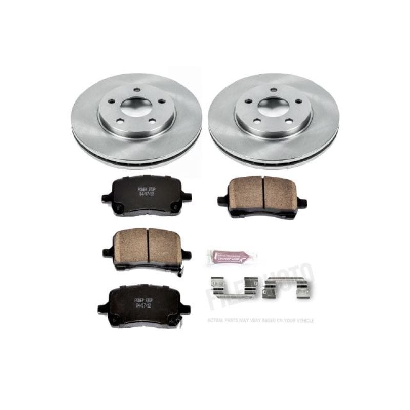 PowerStop — OE Stock Replacement Low-Dust Ceramic Brake Pad and Rotor Kit