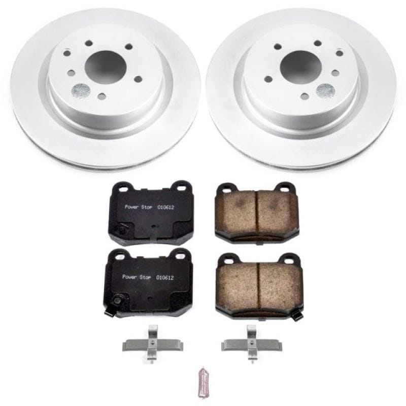 PowerStop — Genuine Geomet Coated Rotor and Low-Dust Ceramic Brake Pad Kit