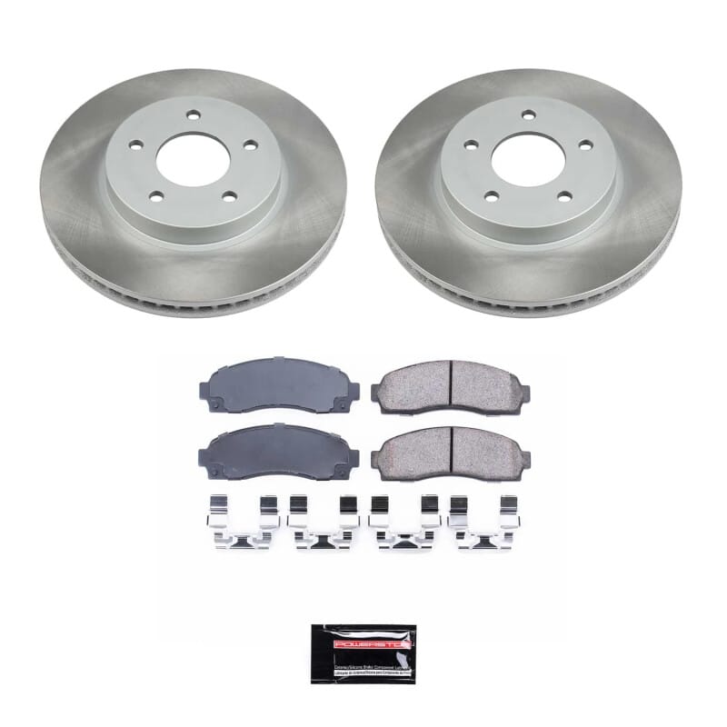 PowerStop — Semi-Coated Rotor and Low-Dust Ceramic Brake Pad Kit