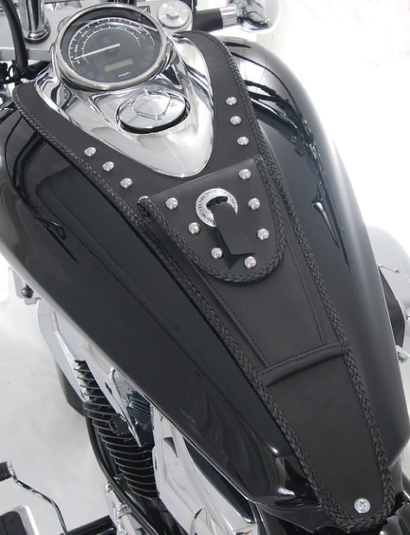 Mustang Motorcycle — Mustang 10-14 Honda VT1300C Cruiser Tank Bib w/Studs - Black