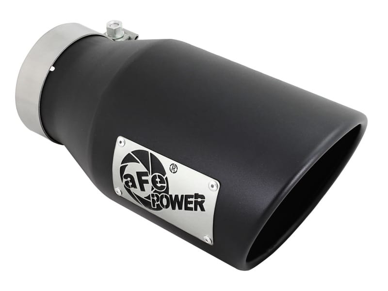 aFe — MACH Force-Xp 409 Stainless Steel Clamp-on Exhaust Tip Black