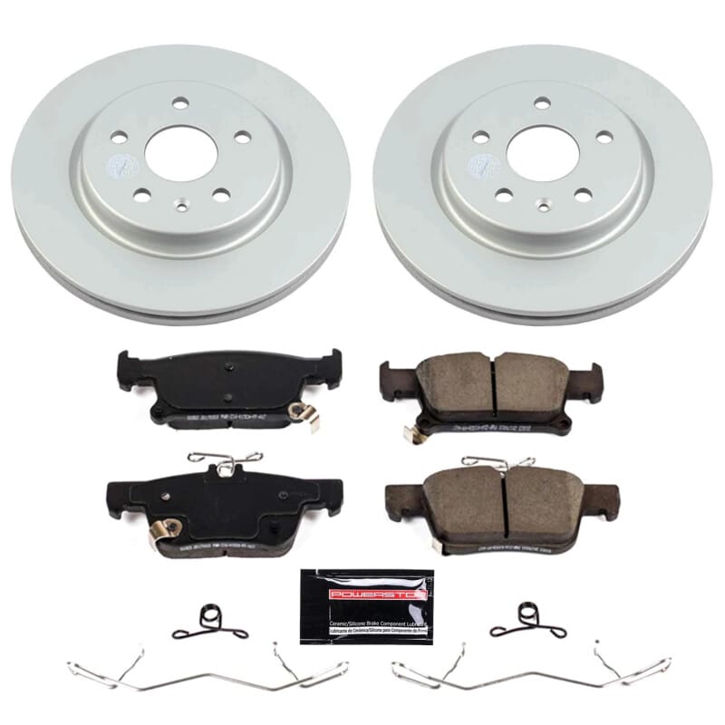 PowerStop — Genuine Geomet Coated Rotor and Low-Dust Ceramic Brake Pad Kit