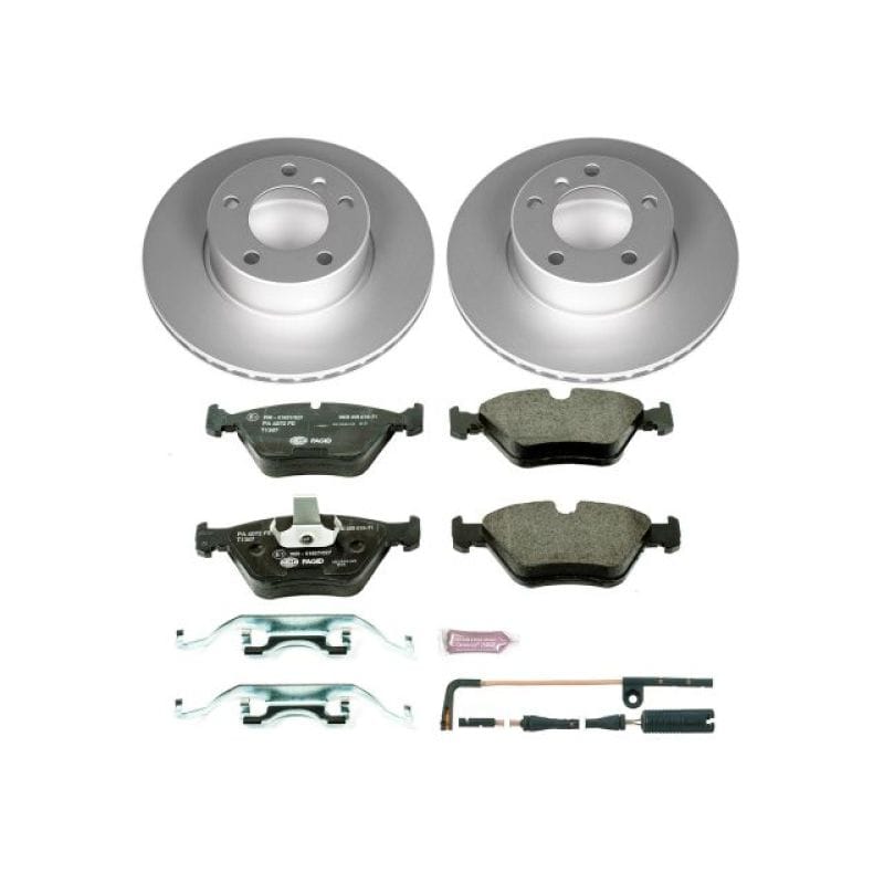 PowerStop — Genuine Geomet Coated Rotors, ECE-R90 Brake Pads + Hardware Kit