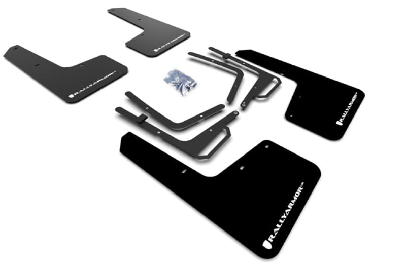 Rally Armor — Black Mud Flap/White Logo