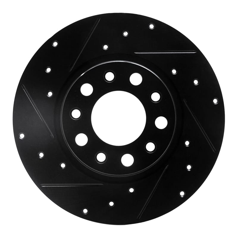 R1 Concepts — R1 Concepts Brake Rotor Drilled and Slotted Black
