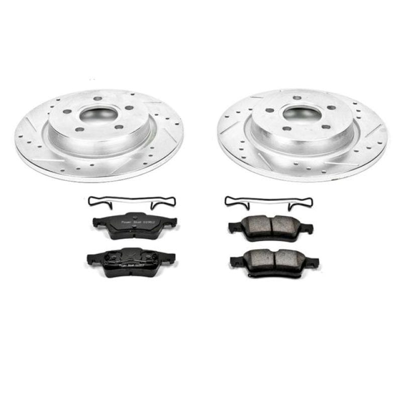 PowerStop — Z23 Daily Driver Carbon-Fiber Ceramic Brake Pad and Drilled & Slotted Rotor Kit