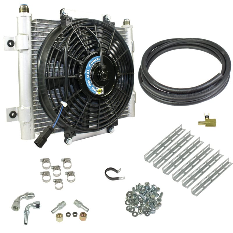 BD Diesel — BD Xtrude Transmission Cooler with Fan - Complete Kit 1/2in Lines
Xtruded Auxiliary Transmission Oil Cooler Kit