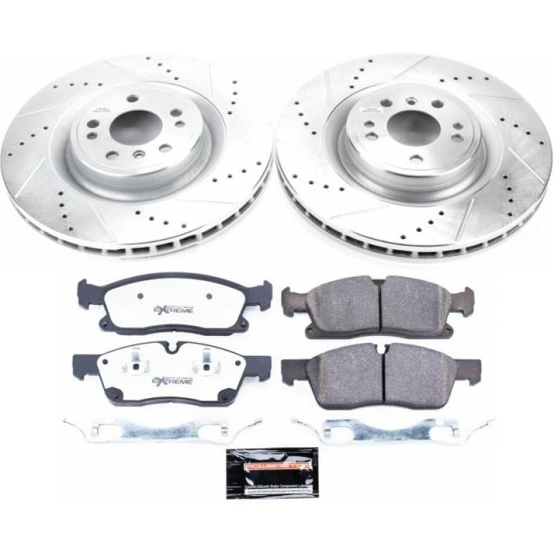 PowerStop — Z36 Truck and SUV Carbon-Fiber Ceramic Brake Pad and Drilled & Slotted Rotor Kit