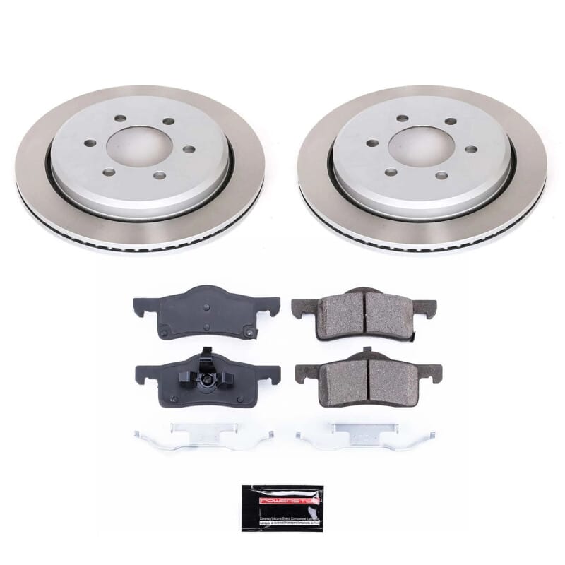 PowerStop — Semi-Coated Rotor and Low-Dust Ceramic Brake Pad Kit