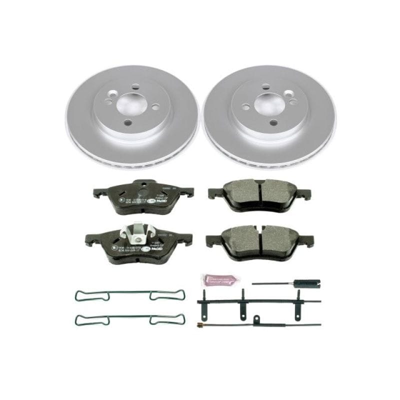 PowerStop — Genuine Geomet Coated Rotors, ECE-R90 Brake Pads + Hardware Kit