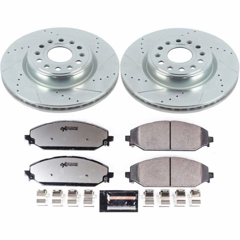 PowerStop — Z36 Truck and SUV Carbon-Fiber Ceramic Brake Pad and Drilled & Slotted Rotor Kit