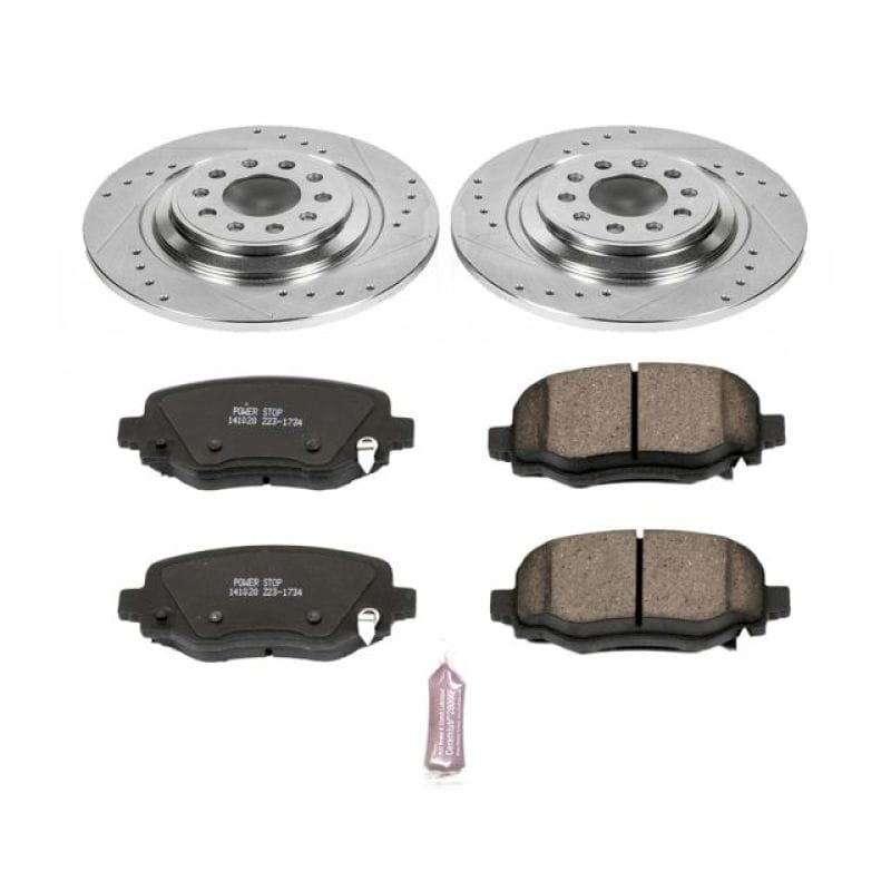 PowerStop — Z23 Daily Driver Carbon-Fiber Ceramic Brake Pad and Drilled & Slotted Rotor Kit
