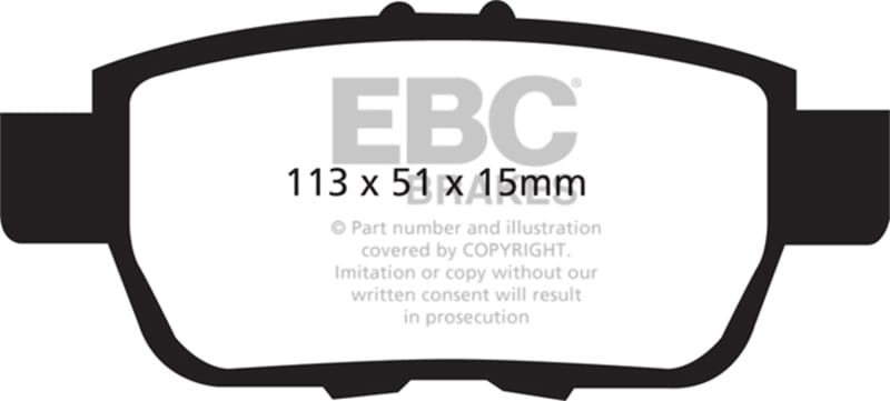 EBC — EBC 09-14 Acura TL 3.5 Ultimax2 Rear Brake Pads
Disc Brake Pad