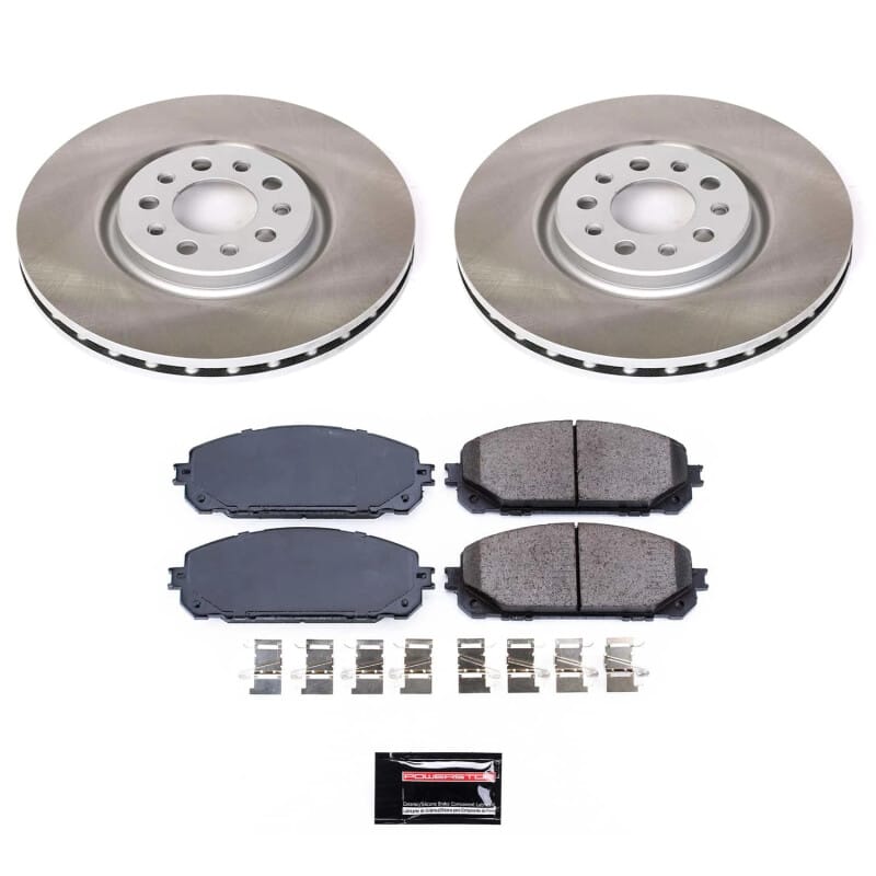 PowerStop — Semi-Coated Rotor and Low-Dust Ceramic Brake Pad Kit