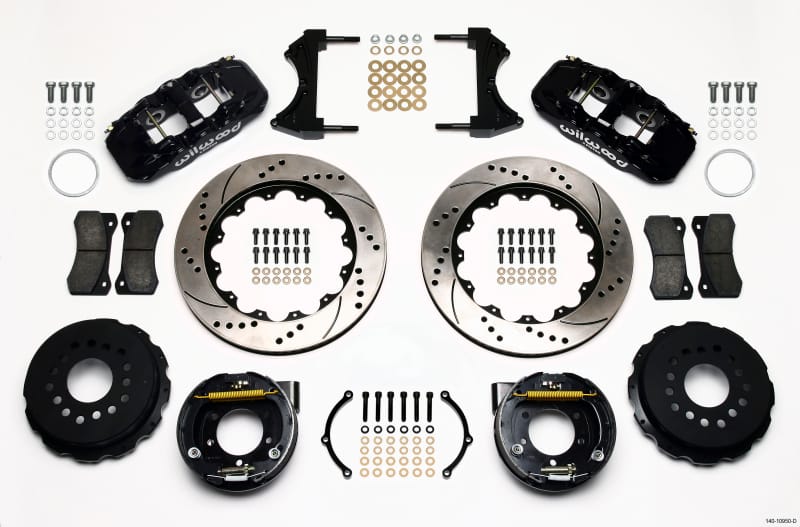 Wilwood — KIT,REAR,MUSTANG,05-UP,2.66 OFFSET,AERO4 14.00 ROTOR,SRP