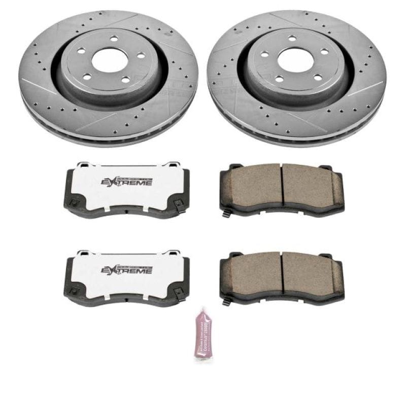 PowerStop — Z26 Street Performance Ceramic Brake Pad and Drilled & Slotted Rotor Kit