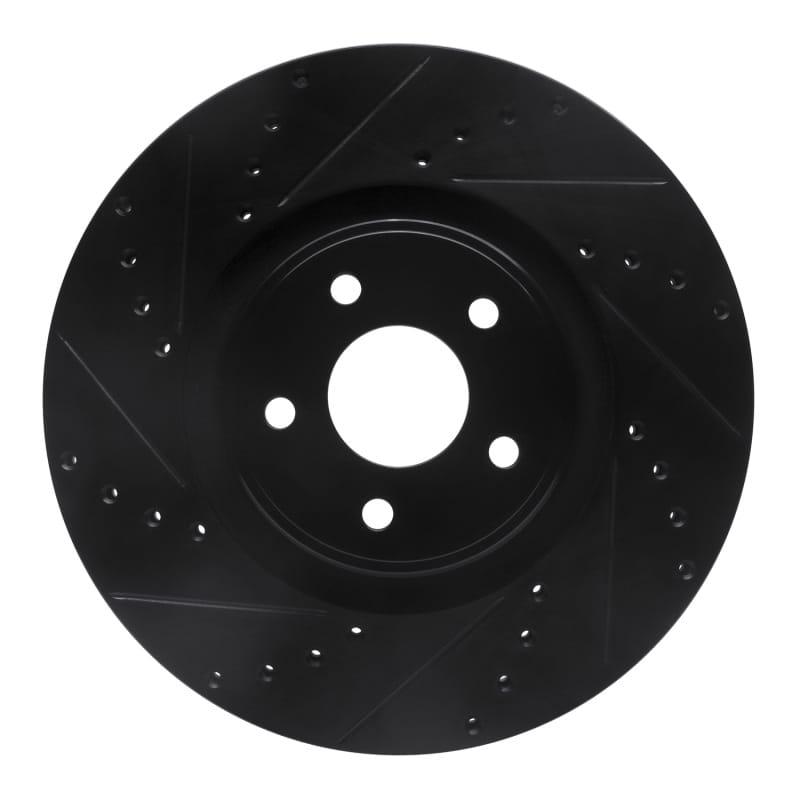 R1 Concepts — R1 Concepts Brake Rotor Drilled and Slotted Black