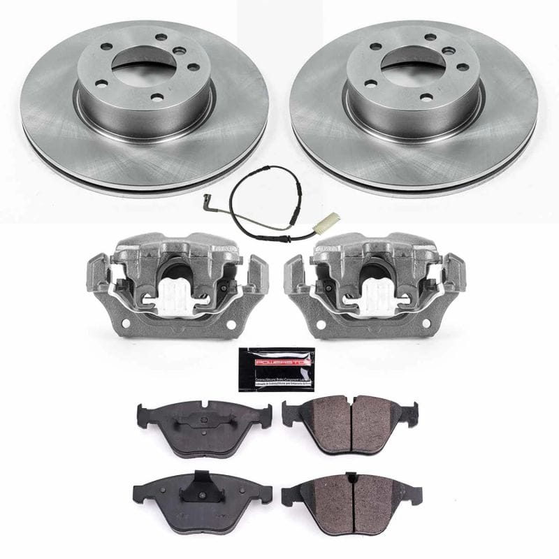 PowerStop — OE Stock Replacement Low-Dust Ceramic Brake Pad, Rotor and Caliper Kit
