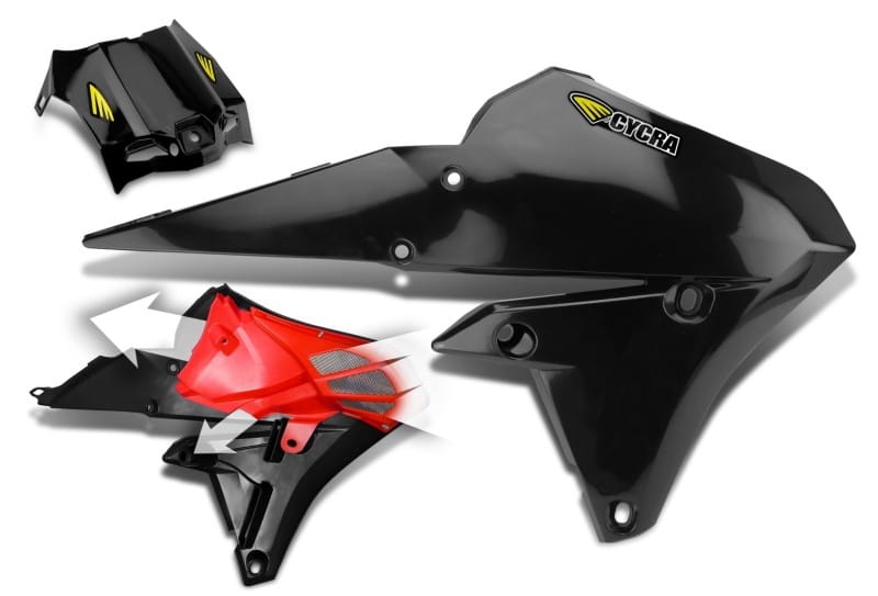 Cycra — Cycra 15-19 Yamaha WR250F Powerflow Radiator Shrouds - Black