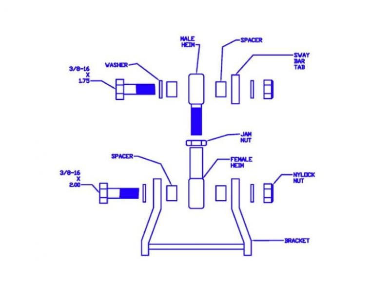 Progress Technology — Sway Bar Adapter Kit-Rear
