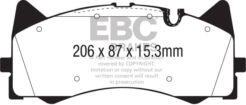 EBC — EBC 2015+ Mercedes-Benz C63 AMG (W205) 4.0L Twin Turbo Redstuff Front Brake Pads
Disc Brake Pad