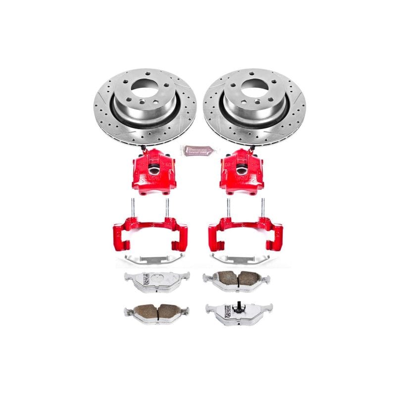 PowerStop — Z26 Street Performance Ceramic Brake Pad, Drilled Slotted Rotor, and Caliper Kit