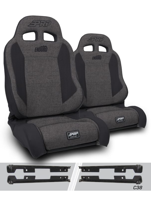 PRP Seats — Enduro Elite Suspension Seat - Trek Edition, Kit for Jeep Wrangler JK/JKU (Pair)