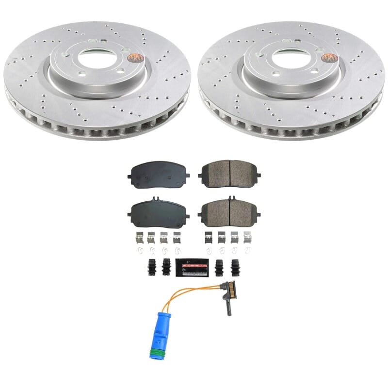 PowerStop — Genuine Geomet Coated Rotor and Carbon-Fiber Ceramic Brake Pad Kit