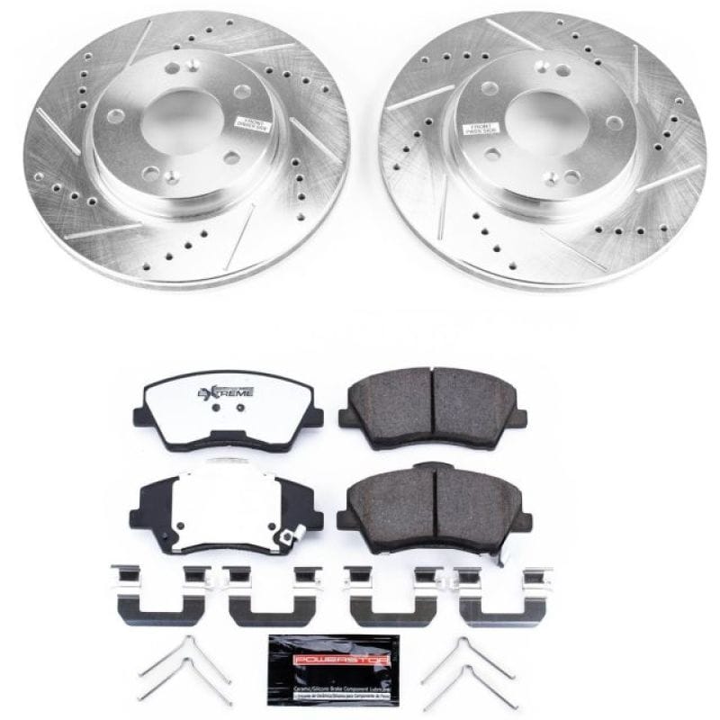 PowerStop — Z36 Truck and SUV Carbon-Fiber Ceramic Brake Pad and Drilled & Slotted Rotor Kit