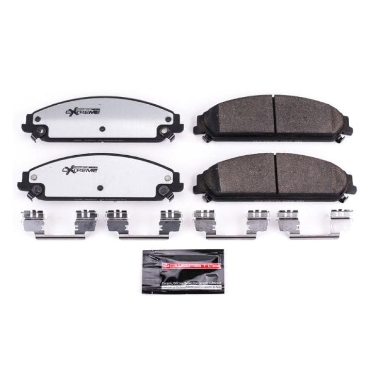 PowerStop — PowerStop - Z26 Performance Carbon-Fiber Ceramic Brake Pads with Hardware Kit