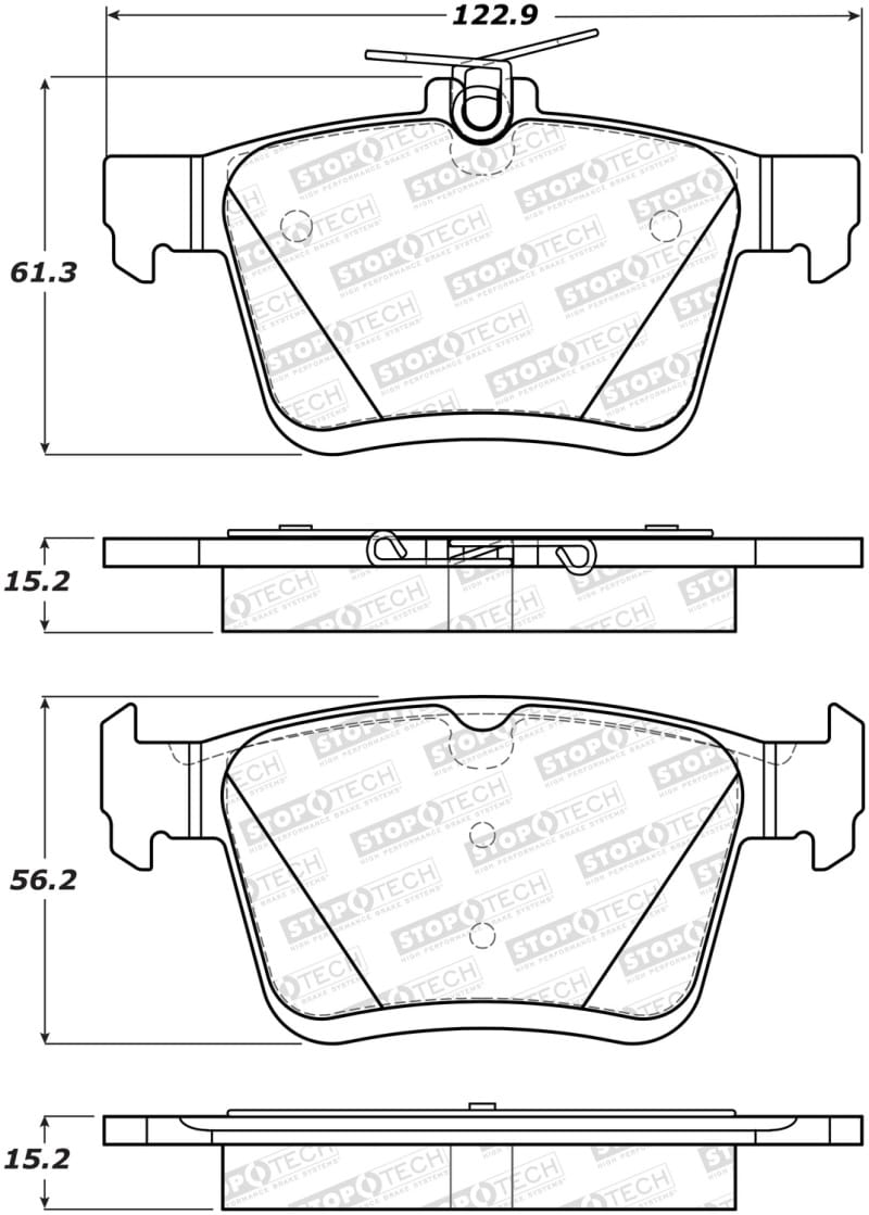 Stoptech — StopTech Sport Brake Pads with Shims and Hardware