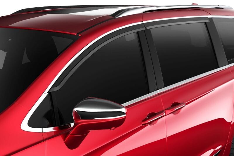Husky Liners — Low Profile Ventvisor Deflector; Smoke with Chrome Trim; Outside Mount; 4 pc.