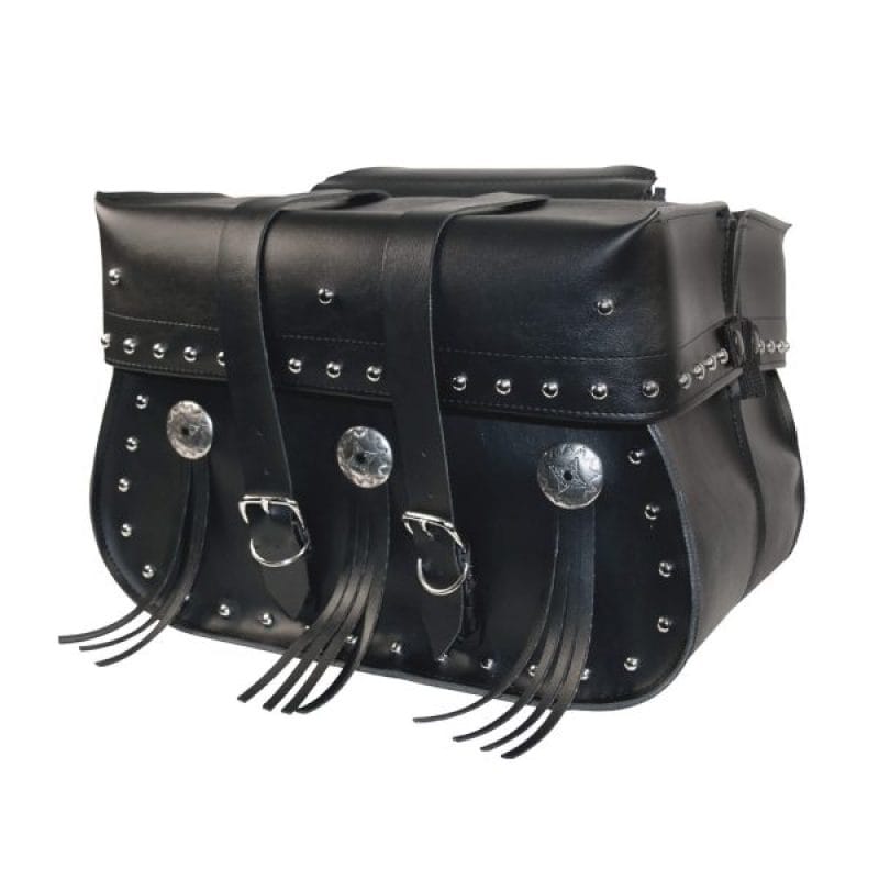 Willie & Max — Willie & Max Universal American Classic Straight Saddlebags (14.5 in L x 11.5 in W x 5.5 in H)-Black